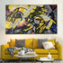 Cosmic Horses Hand Wall Painting For Home (Comes With an Outer Floater Frame) (55 x 32 Inches)